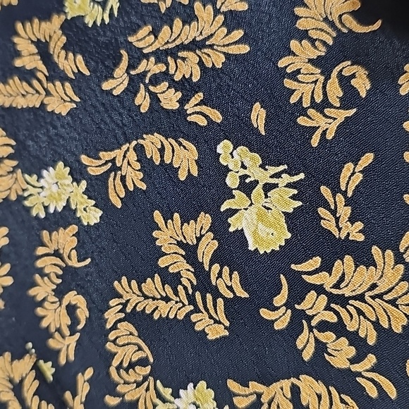 April Cornell Rayon Dark Prairie Folk Floral Boho Maxi Dress, Small - Picture 6 of 15